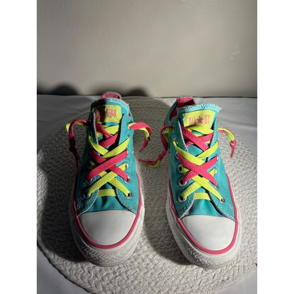 WOMENS CONVERS ALLSTAR WOMENS SNEAKERS DOUBLE LACES AQUA SIZE 7